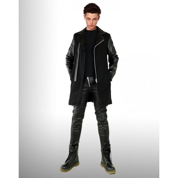 Wad ブラック レザー バイカー パンツ 革パンツ パンク ロック ファッション メンズ スキニーパンツ Leather Pants3 ストリート ロックファッションwad 通販 Yahoo ショッピング