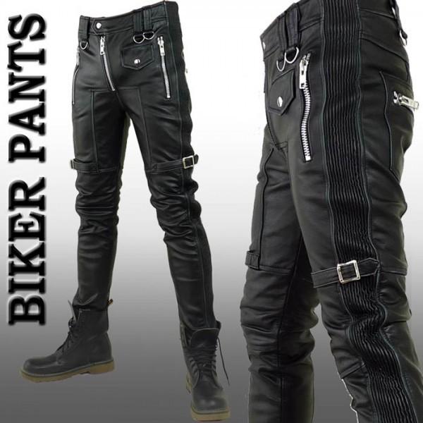 Wad ブラック レザー バイカー パンツ 革パンツ パンク ロック ファッション メンズ スキニーパンツ Buyee Buyee Japanese Proxy Service Buy From Japan Bot Online