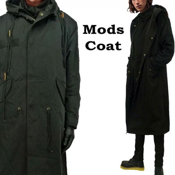 モッズコート ビッグシルエット 黒 ブラック ビッグフード モッズ コート モード系 オシャレ 春コート Mods Coat Polyester ストリート ロックファッションwad 通販 Yahoo ショッピング