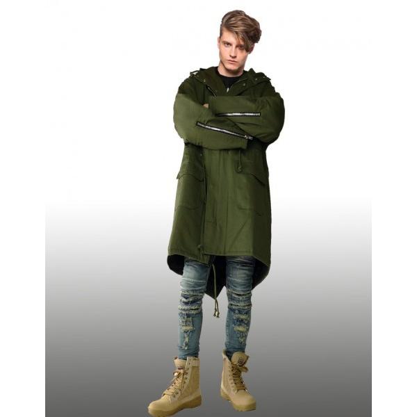 モッズコート スタイリッシュコート メンズ 秋冬 コットン100％/裏地