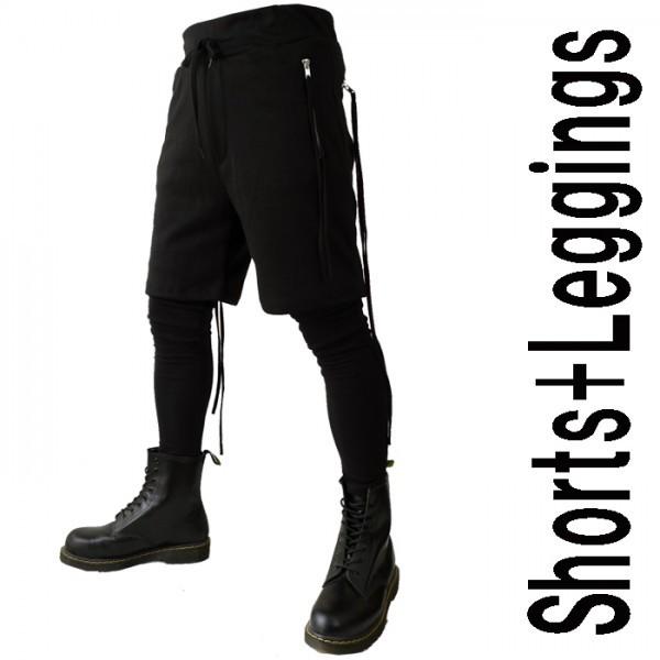 レギンス付き ハーフ パンツ メンズ ブラック スキニー ロック ファッション レイヤード ハーフパンツ 黒 スキニー レギンス スキニー メンズ 重ね着 Shorts Leggings ストリート ロックファッションwad 通販 Yahoo ショッピング