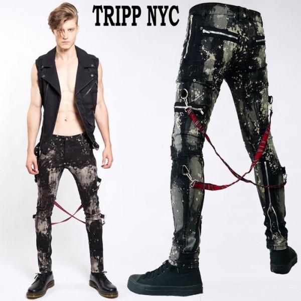 Tripp NY chaos-pantsブリーチ絞り(むら染め) ボンテージ Tripp NY chaos-pantsブリーチ絞り(むら染め) ボンテージ
