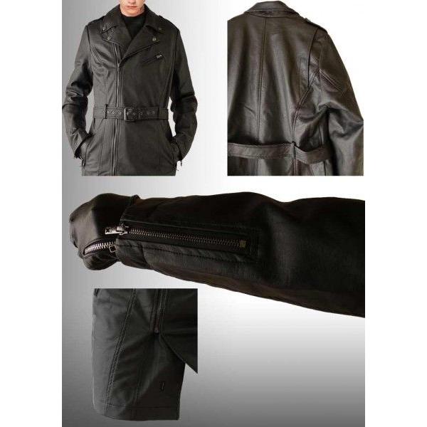 Tripp NYC フェイク レザー ZIPバイカー コート メンズ アウター