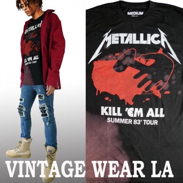 Vintage Wear La ヴィンテージウエアーエルエー からmetallica メタリカ ブリーチ 絞り染 タイダイ ロックｔシャツ バンドｔシャツ Vintage Metallica Red ストリート ロックファッションwad 通販 Yahoo ショッピング