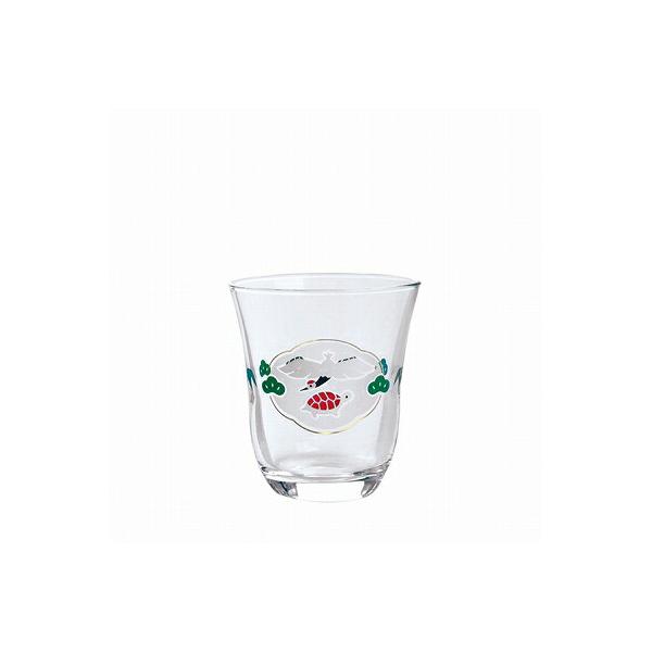 東洋佐々木ガラス 酒杯えんぎもの 杯(鶴と亀柄) B-00311-J403 盃 85ml