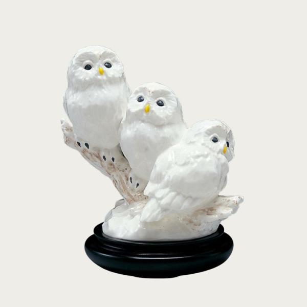 ノリタケ Noritake ふくろう 置物“ふくろう三兄弟” フクロウ 三