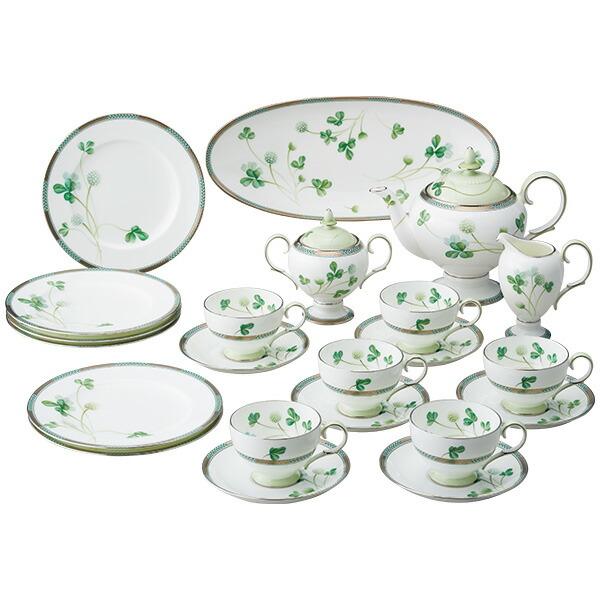 ノリタケ Noritake SHIROTSUMEKUSA（WHITE CLOVER） しろつめくさ 24pc