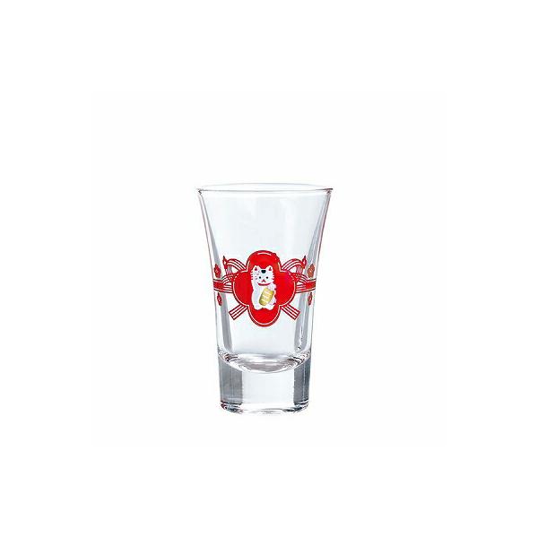 東洋佐々木ガラス 酒杯えんぎもの 杯 (招き猫柄) 60ml P-01143-J405 盃