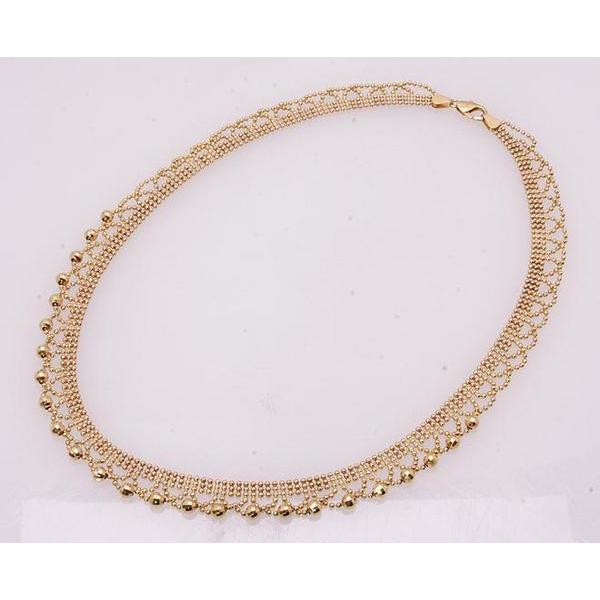 質屋出品》k18☆ボールチェーンデザインネックレス☆C-2641 質屋出品》k18☆ボールチェーンデザインネックレス☆C-2641