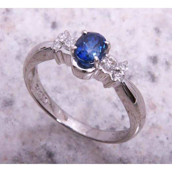 質屋出品》Pt900☆天然サファイア+ダイアリング☆C-3604 : c 質屋出品》Pt900☆天然サファイア+ダイアリング☆C-3604 : c