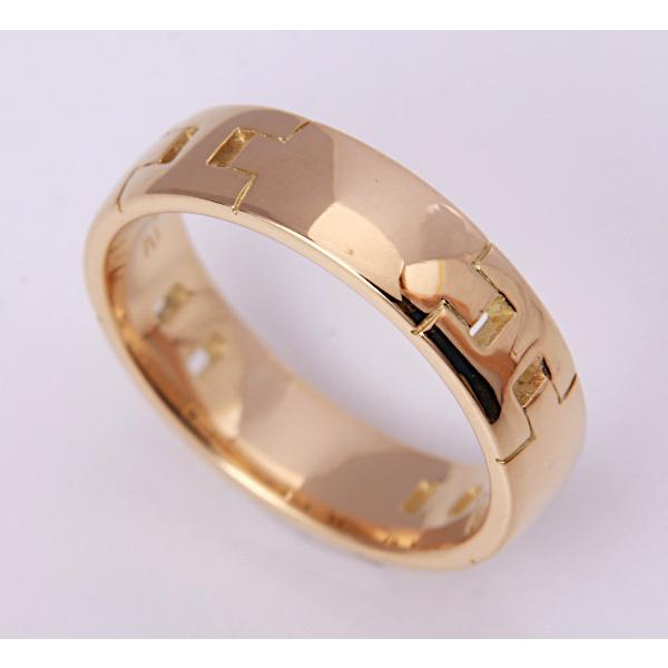 質屋出品》HERMESエルメス☆750(k18)ヘラクレスリング＃53☆C-5627 : c 
