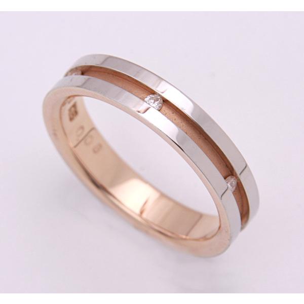 質屋出品》ニナリッチ☆Pt900/k18天然ダイアモンドデザインリング☆C 