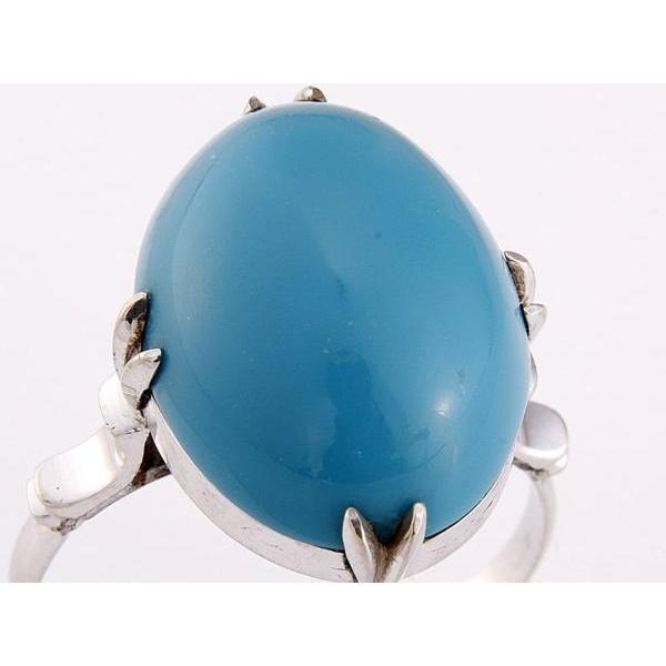 K14WGリング ブルーの石付き指輪