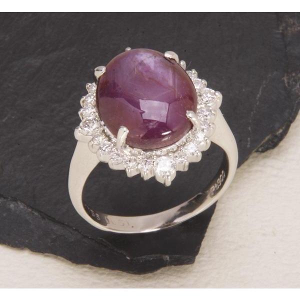 質屋出品》Pt900☆訳ありスターサファイア7.56ctリング☆k-3037 : k  