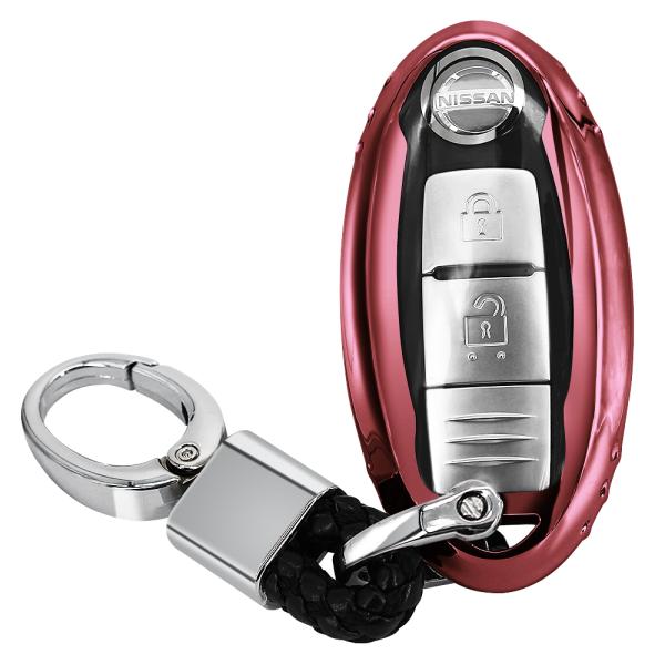 大注目 日産 スマートキーケース キーカバー エクストレイル エルグランド キューブ セレナ ノート アクセサリー 全面保護 Tpu素材 カスタム 簡易防水 ゆうパケ メッキ