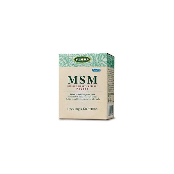 MSMパウダー 1500mg×60包 FLORA(フローラ社) MSM(メチル・スルフォニル・メタン) (フローラ・ハウス)【賞味期限2027年10月】