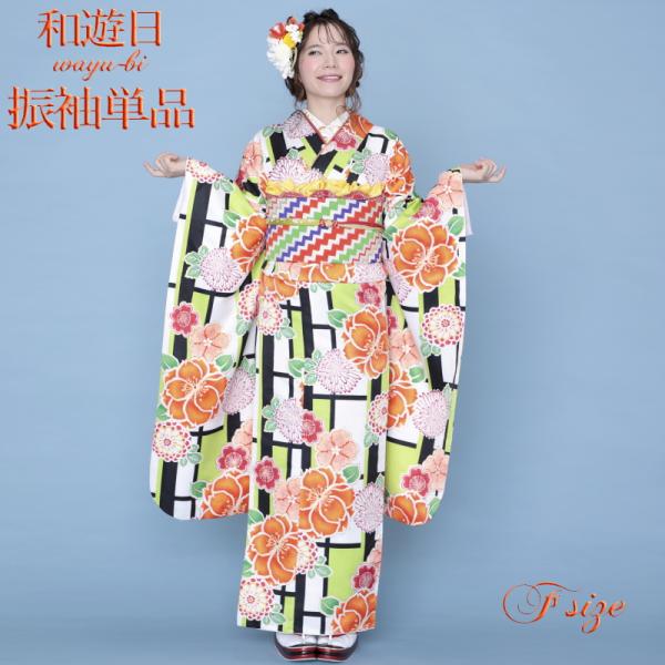 和遊日 お仕立て上がり 振袖 着物 単品No.02-A（フリーサイズ/洗える/お仕立て上がり/レディース/成人式/晴れ着） 和遊日 お仕立て上がり 振袖 着物 単品No.02-A（フリーサイズ/洗える
