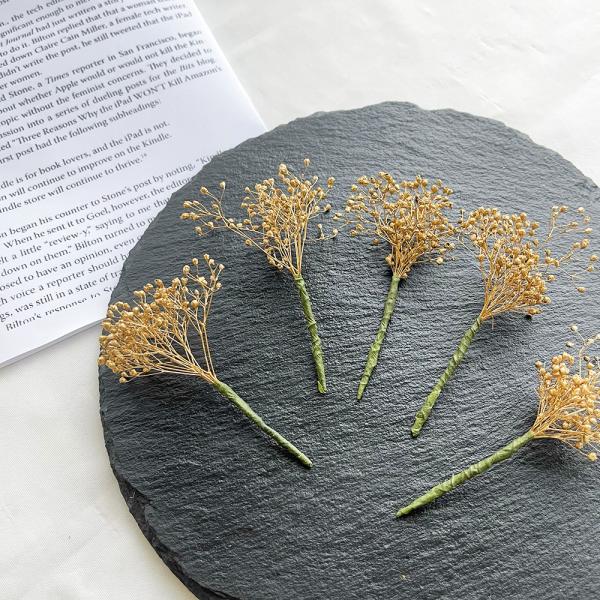 ドライフラワー髪飾り ヘッドパーツ ヘッドドレス かすみ草 5本セット