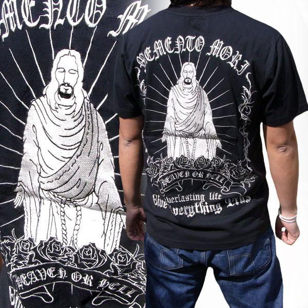 SALE】【ST1413】オラオラ Tシャツキリスト刺繍Tシャツ 【ネコポス送料