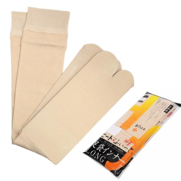 寒い冬の足元をあたたかく快適に―――舞妓さん考案の【ハイソックス（膝下丈）】タイプ足袋インナー♪発熱・保温ソフトタッチ素材の東レ「ソフトサーモ」糸を使用。伸縮性に優れたストレッチ素材なので締め付け過ぎない＆程よいフィット感で履き心地も抜群！...