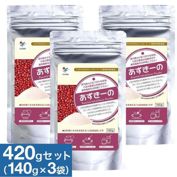 シナギオが独自に開発したホロニックス・テクノロジー（特殊製法）によって製造された小豆全粒粉（微粉末）それが、あずきーのです。あずきーのは小豆を高熱焙煎し、冷却後、25ミクロンオーダーの微粉末にしました。小豆を丸ごと簡単にお召し上がりいただけ...