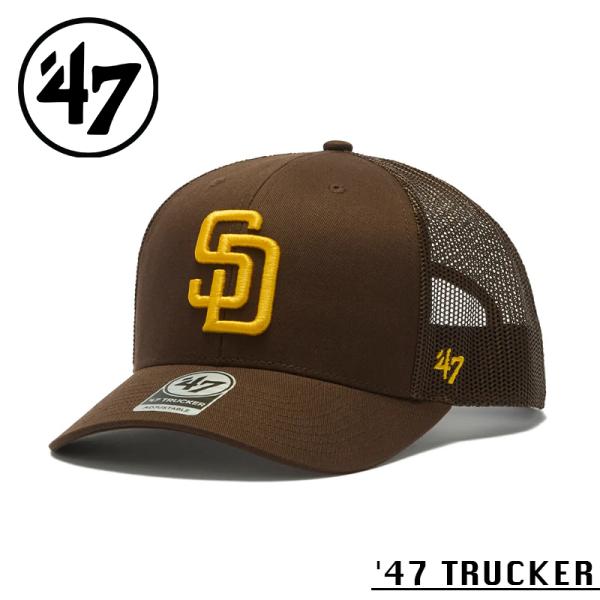 【メーカー取次】’47 Brand フォーティーセブン・ブランド 14943913 47 TRUCKER サンディエゴ・パドレス ブラウン トラッカーキャップ アメカジ【Sx】【R】