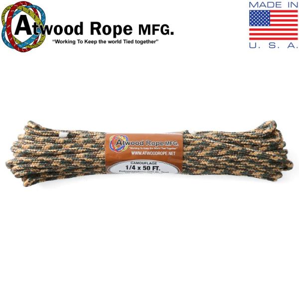 ATWOOD ROPE MFG. アトウッド・ロープ 1/4×50FT Utility ロープ MADE ...