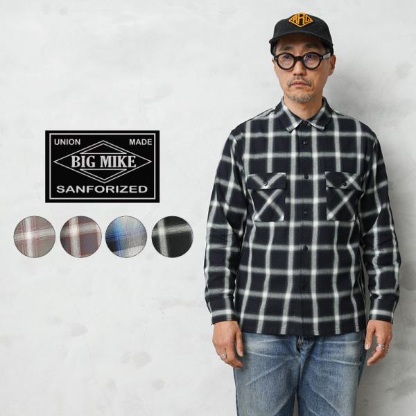 BIG MIKE（ビッグマイク） Light Flannel Shirts ライト フランネル L