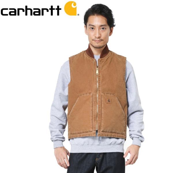 USA製Carhartt カーハート ダック ベスト V02 DKB waiper_carhartt-v02
