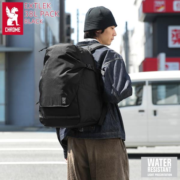 CHROME クローム BJ-006 EXTLEK 38L PACK エクストレック 38L パック BLACK バックパック リュックサック バッグ 大容量【T】【クーポン対象外】