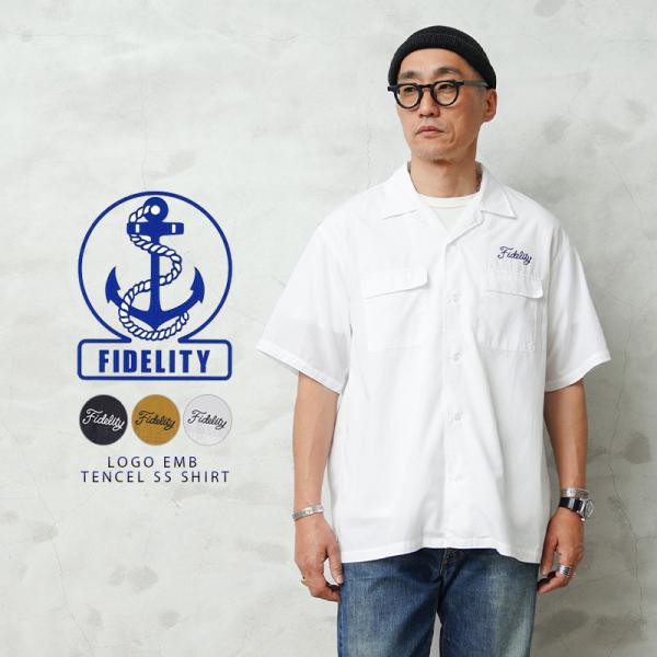 FIDELITY フィデリティ WO-25575002 LOGO EMB TENCEL SS SHIRT
