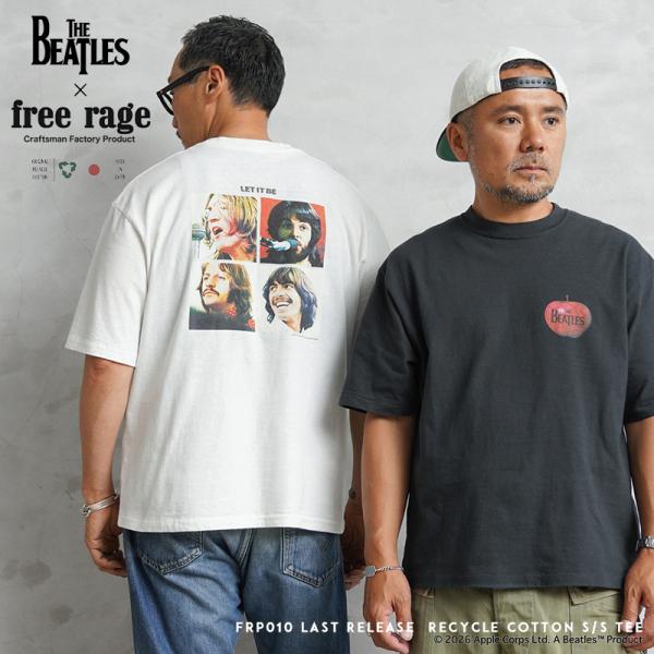 【予約販売】【8月中旬頃入荷予定】The Beatles×free rage フリーレイジ FRP010 Last Release リサイクルコットン半袖Tシャツ 日本製【クーポン対象外】【T】
