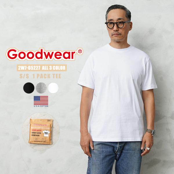 デビットウィンター　ウエストカントリー　コレクション　コテージ　ヴィンテージ Goodwear（グッドウェア） 2W7-65227 USAコットン パック Tシャツ【T