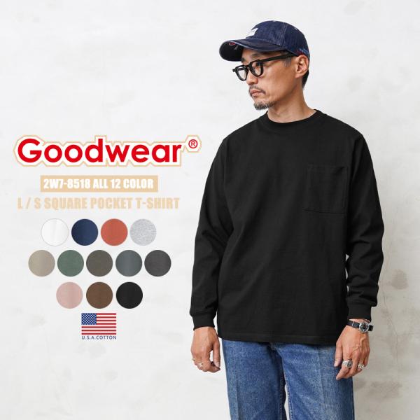 Goodwear グッドウェア 2W7-8518 USAコットン L/S 四角ポケット