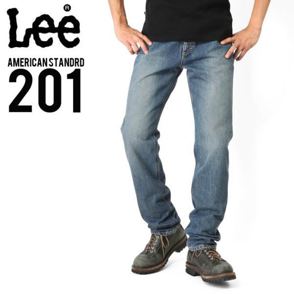 Lee リー AMERICAN STANDRD 201 ストレートデニムジーンズ 濃色 Lee リー AMERICAN STANDRD 201 ストレートデニムジーンズ 濃色