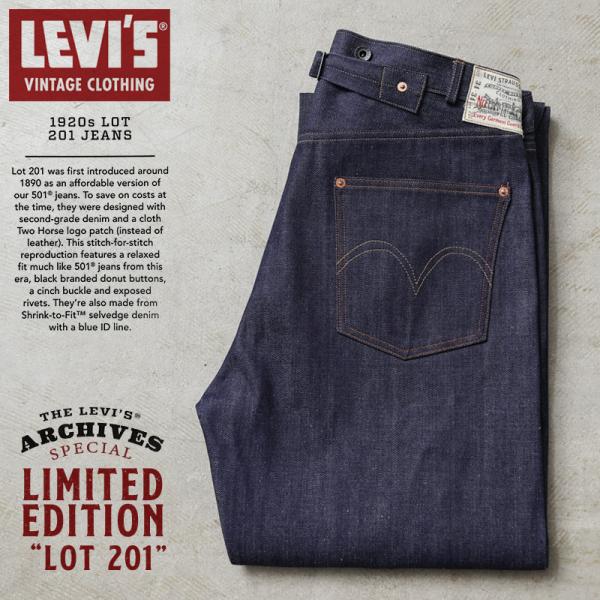Levi's VINTAGE CLOTHING LEVI'S 001L8-0000 1920's LOT 201 Levi's VINTAGE CLOTHING LEVI'S 001L8-0000 1920's LOT 201