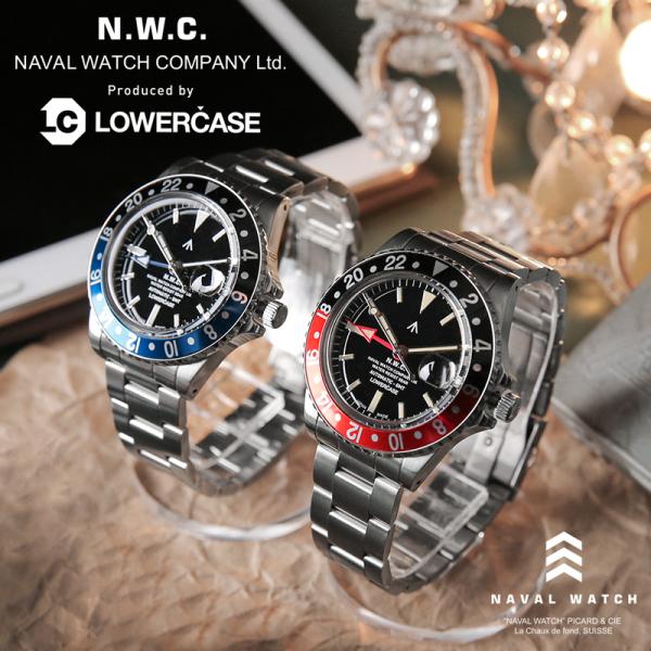 NAVAL WATCH ナバルウォッチ Produced By LOWERCASE GMT 3連メタ...