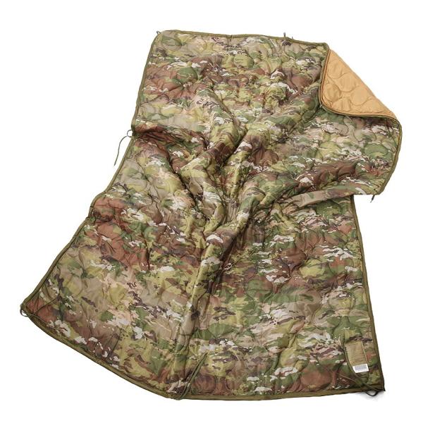 新品 MADE IN USA 米軍MILSPEC ZIPPER付き ポンチョライナー MultiCamo 寝袋 シュラフ ミリタリー 軍物