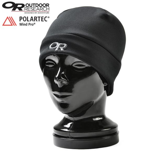 OUTDOOR RESEARCH �A�E�g�h�A���T�[�` WIND PRO �n�b�g BLACK �����Y �A�E�g�h�A �L�����v �o�R �X�q �L���b�v POLARTEC �|�[���e�b�N �u�����h�yT�z