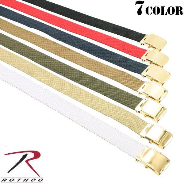 ROTHCO ���X�R 4170 �~���^���[ COLOR WEB �x���g GOLD BUCKLE 7�F �����Y ���f�B�[�X �K�`���x���g �E�F�u�x���g �~���^���[�x���g �u�����h�yT�z