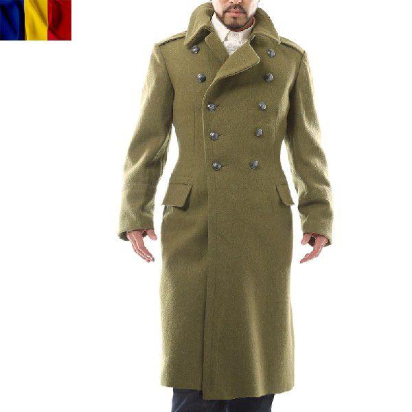 MILITARY 実物 新品 ルーマニア軍 ウールロングコート MILITARY 実物 新品 ルーマニア軍 ウールロングコート