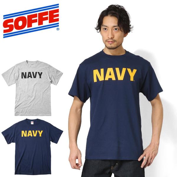 新品未使用タグ付きSoffe NAVYプリント Tシャツ Lサイズ コヨーテ SOFFE（ソフィー） D0007506 Short Sleeve NAVY Tシャツ メンズ