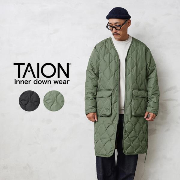 美品たぶん未使用　TAION ネイビー ダウン　ライナー　モッズコート Lサイズ 美品たぶん未使用 TAION ネイビー ダウン ライナー モッズコート
