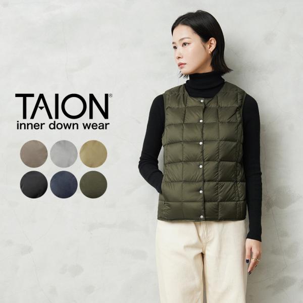 TAION（タイオン） TAION-W004 クルーネックボタン インナーダウン