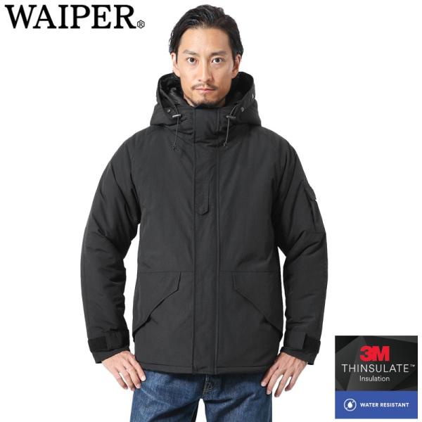 WAIPER.inc ナイロン 中綿 ジャケット パーカー WAIPER.inc ブルゾン S ブラック メンズ : ZOZOTOWN Yahoo!店 - 通販