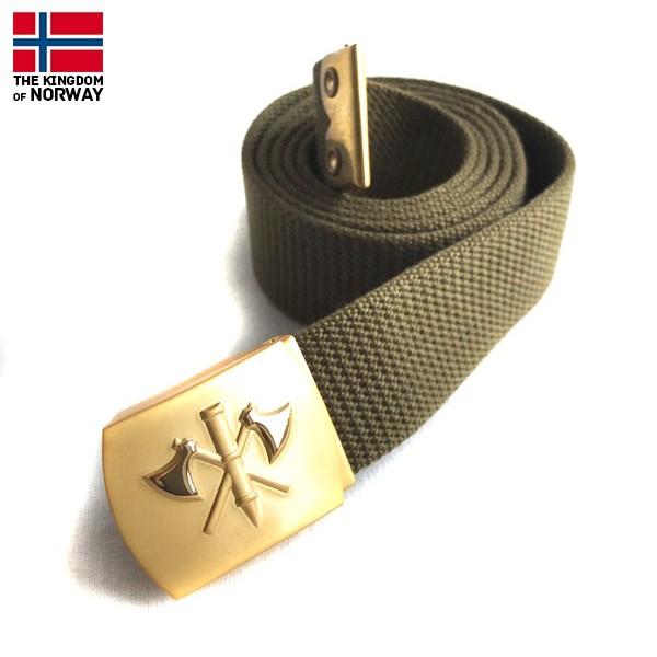 MILITARY 実物 新品 ノルウェー軍 キャンバスベルト アックス