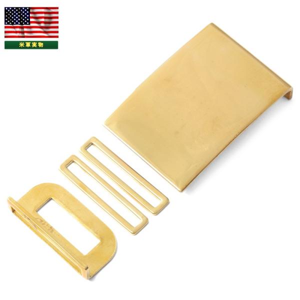 米軍　実物　シールド　ブラック　送料無料 MILITARY 実物 新品 米軍 BUCKLE, BRASS ブラスバックル ベルト