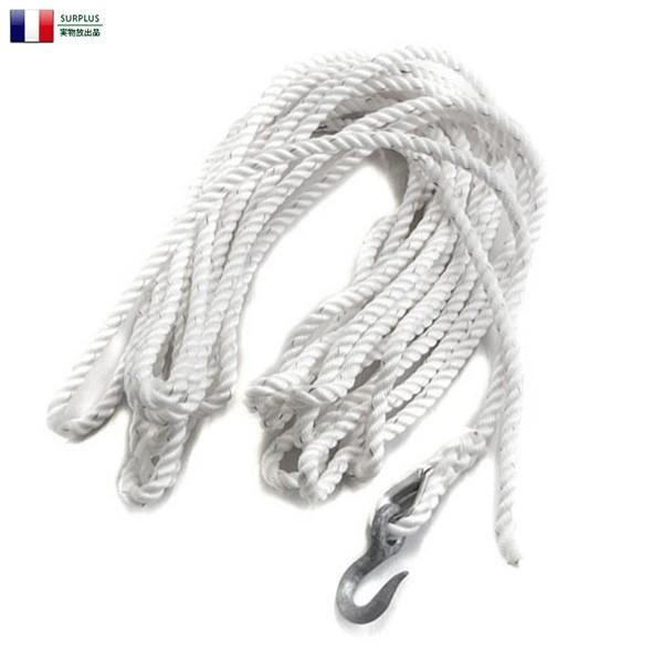 MILITARY 実物 新品 フランス軍 フック付きロープ ミリタリー デッド 