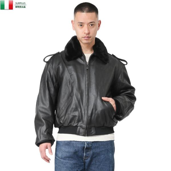 イタリア軍　レザージャケット MILITARY 実物 USED イタリア警察 1980〜90年代 POLIZIA DI