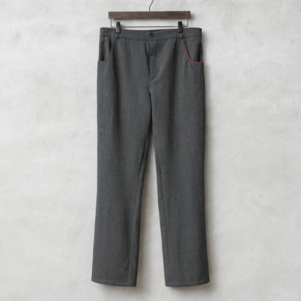 ■商品説明パレードや祭事等の準礼服として使用されていたパンツで、高級感のあるダークグレーカラーで素材にはさらっと肌触りの良いポリエステル、ウール、ポリウレタンの混紡素材で、ポリウレタンが2%使用されていますので適度なストレッチ性能が心地よい...